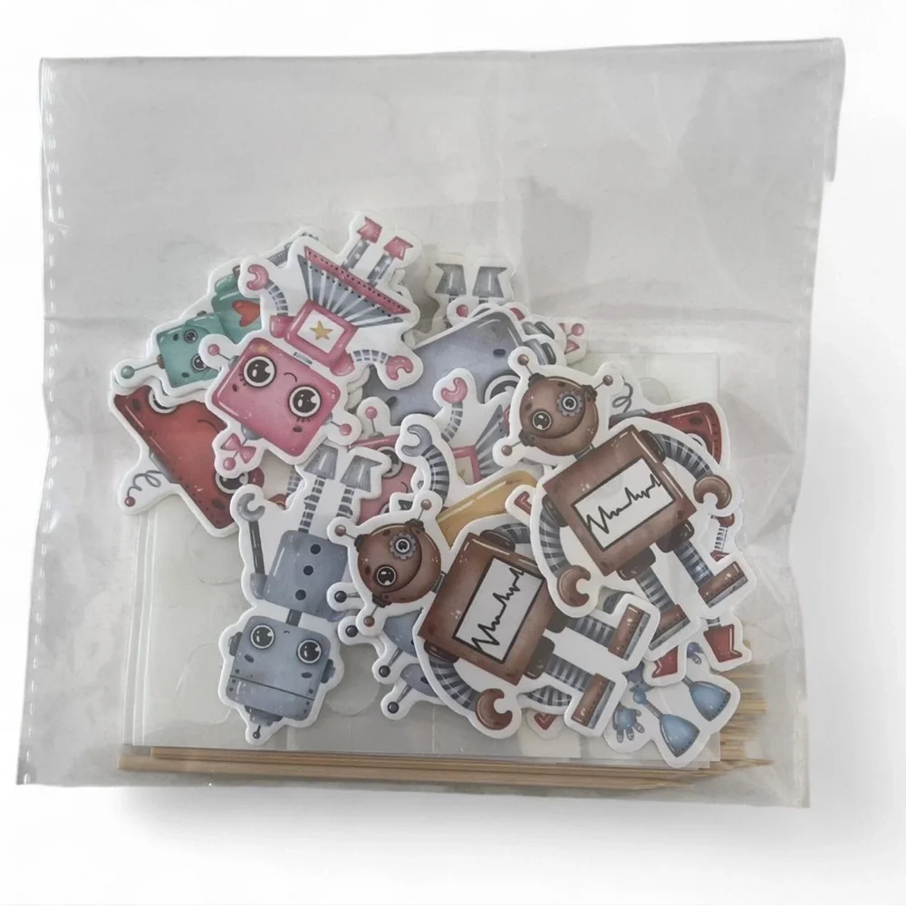 Robot Party Supplies Set -‎ Gray and White